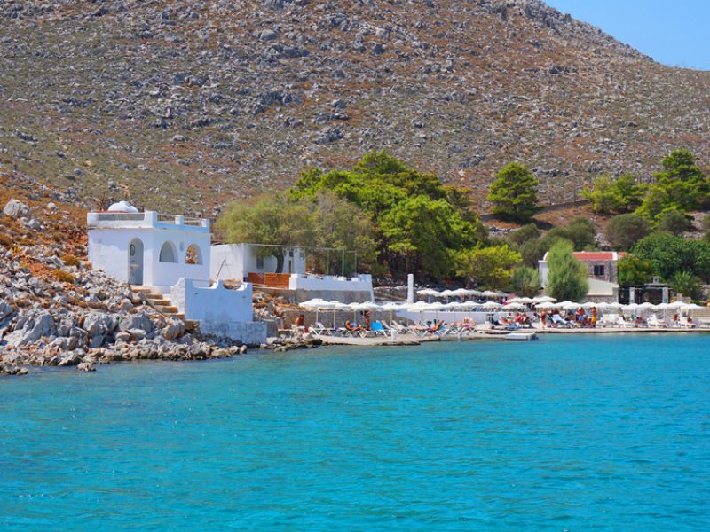 Photo,From,Famous,Beach,Of,Agia,Marina,With,Turquoise,Clear